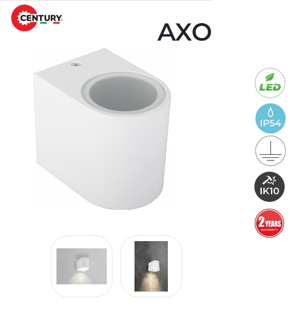 Applique LED AXO Monodirezionale IP54 Bianco GU10